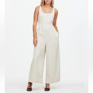 Madewell Wide-Leg Tank Jumpsuit | Size 8 | Muted Stone